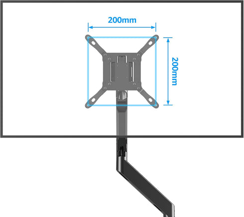 MOUNTUP VESA Mount Extender, Monitor VESA Extension Bracket Adapter for 17-35'' Screens, Extend VESA Mounting Holes up to 200mm x 100mm & 200mm x ...